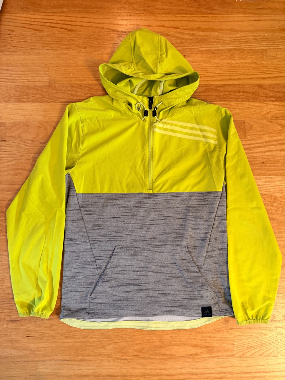 Men's Adidas Hooded Half-Zip Running Jacket, Size S